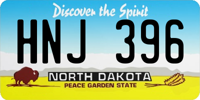ND license plate HNJ396