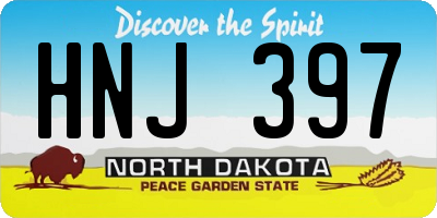 ND license plate HNJ397