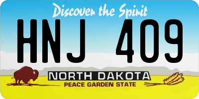 ND license plate HNJ409