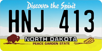 ND license plate HNJ413