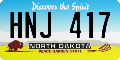ND license plate HNJ417