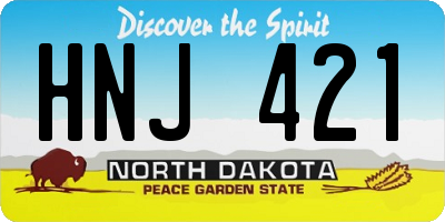 ND license plate HNJ421