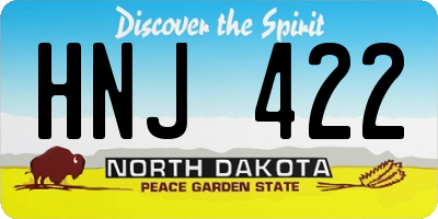 ND license plate HNJ422