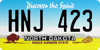 ND license plate HNJ423