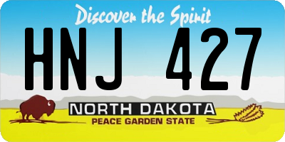 ND license plate HNJ427