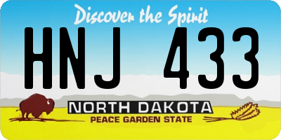 ND license plate HNJ433
