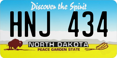 ND license plate HNJ434