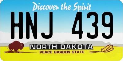 ND license plate HNJ439