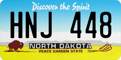 ND license plate HNJ448