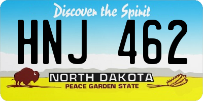 ND license plate HNJ462