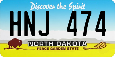ND license plate HNJ474