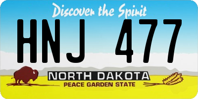 ND license plate HNJ477