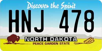 ND license plate HNJ478
