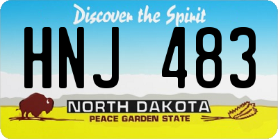 ND license plate HNJ483