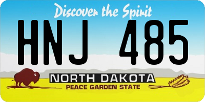 ND license plate HNJ485