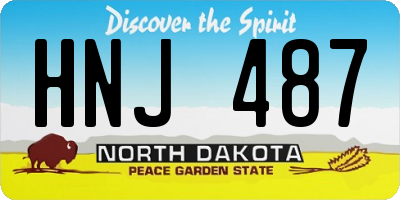 ND license plate HNJ487