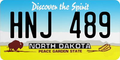 ND license plate HNJ489