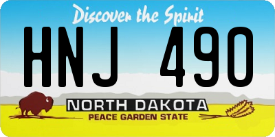 ND license plate HNJ490