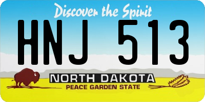 ND license plate HNJ513