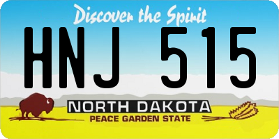 ND license plate HNJ515