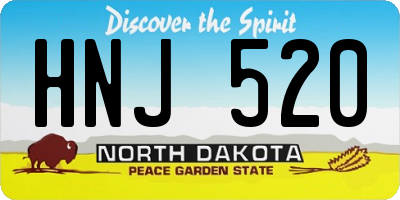 ND license plate HNJ520