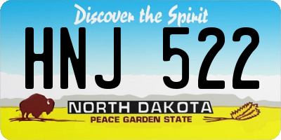 ND license plate HNJ522