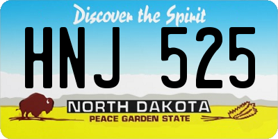 ND license plate HNJ525