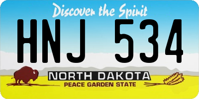 ND license plate HNJ534