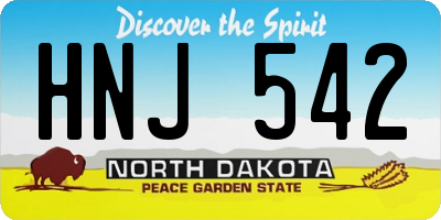 ND license plate HNJ542