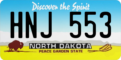 ND license plate HNJ553