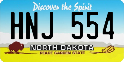 ND license plate HNJ554