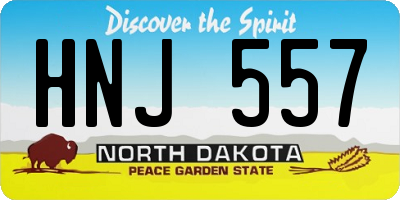 ND license plate HNJ557