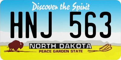 ND license plate HNJ563