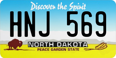 ND license plate HNJ569