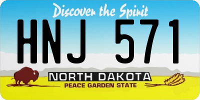 ND license plate HNJ571