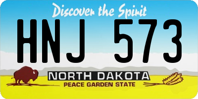 ND license plate HNJ573