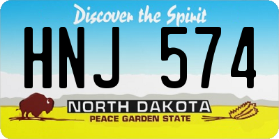ND license plate HNJ574