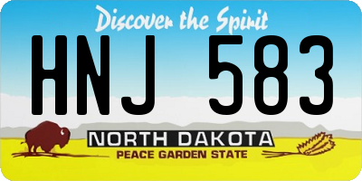 ND license plate HNJ583