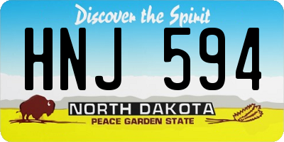 ND license plate HNJ594