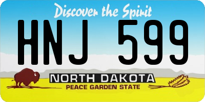 ND license plate HNJ599