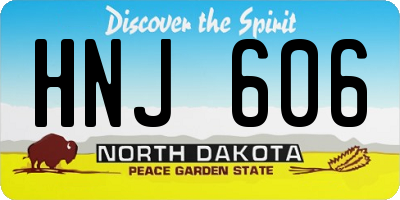 ND license plate HNJ606