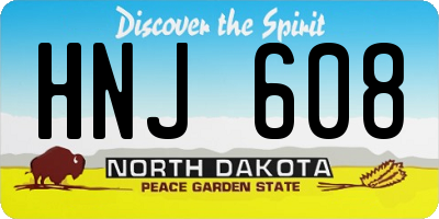ND license plate HNJ608
