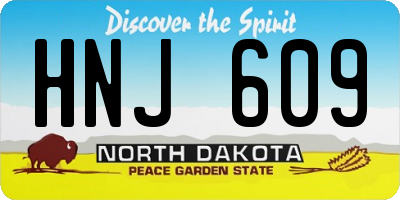 ND license plate HNJ609