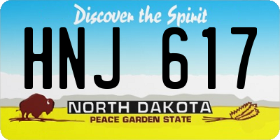 ND license plate HNJ617