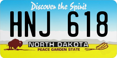 ND license plate HNJ618