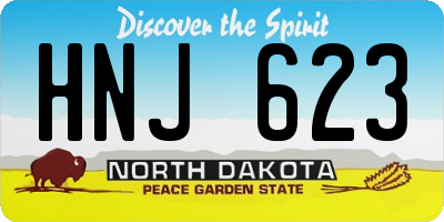 ND license plate HNJ623