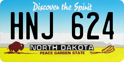 ND license plate HNJ624