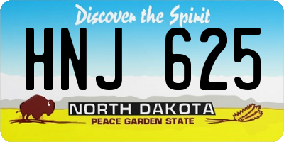ND license plate HNJ625