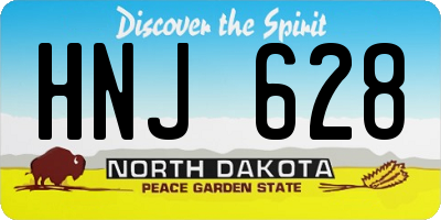 ND license plate HNJ628