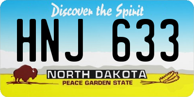 ND license plate HNJ633